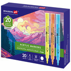 Маркеры акриловые 20 цв. наконечник 3 мм. BRAUBERG ART CLASSIC 152526
